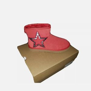 Ugg Women’s Red classic Mini Star ankle boots 7